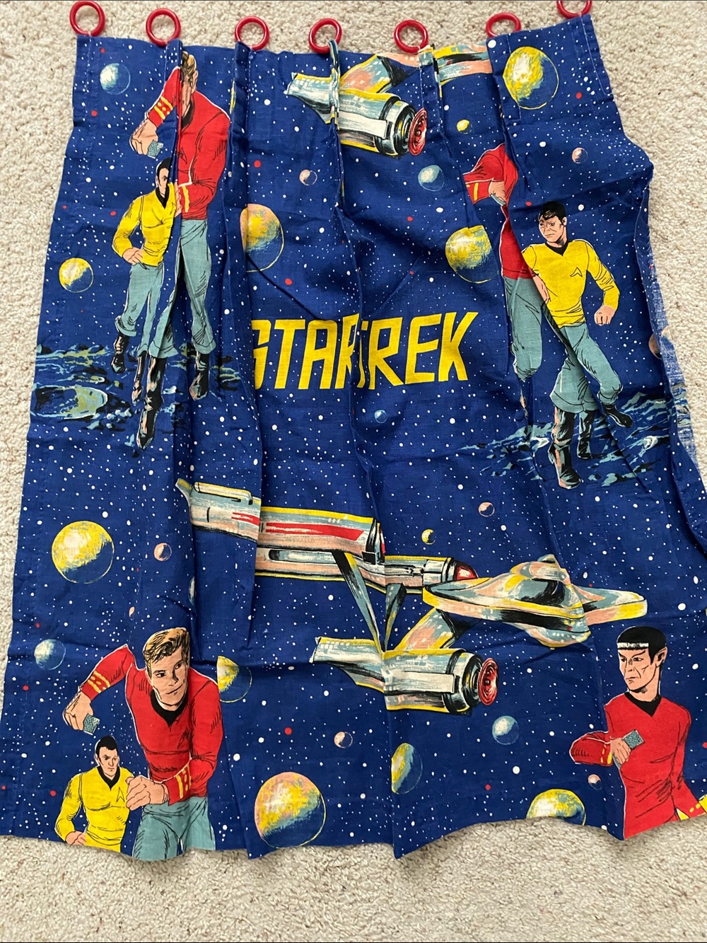 1970’s Vintage Star Trek Curtain.